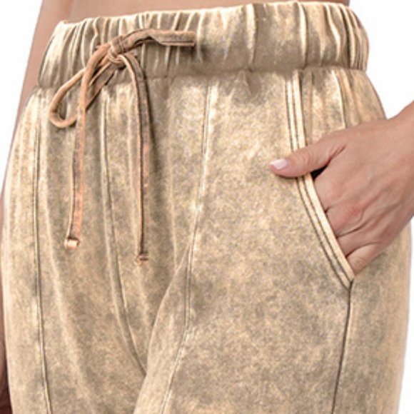 WIDE LEG COOL ACID WASH PANTS - Picture 4 of 11